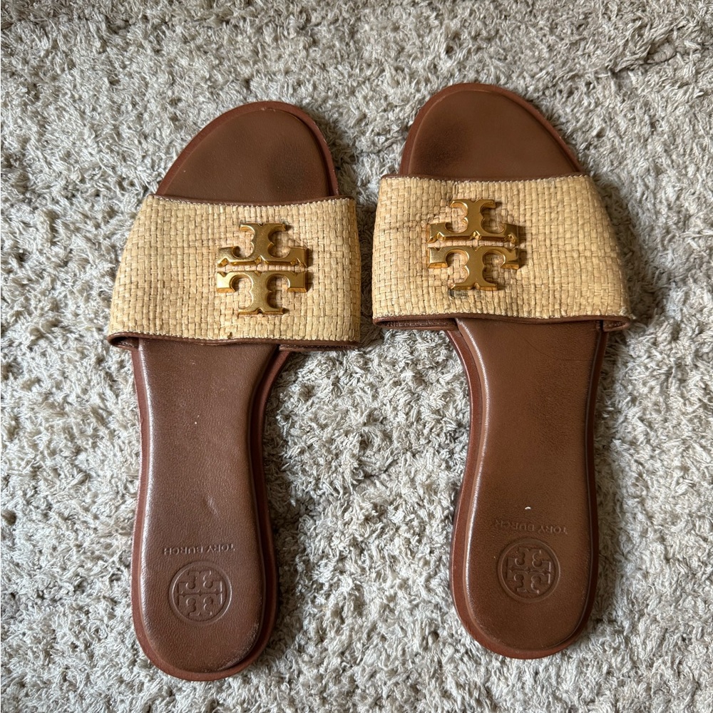Tory Burch Brown and Gold Women's Sandals